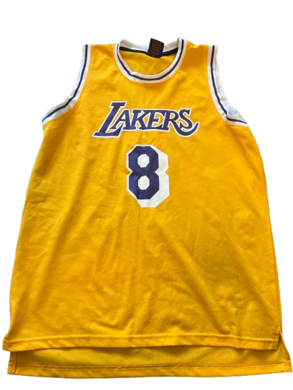 Vintage Kobe Bryant Los Angeles Lakers 8 Gold Yellow Basketball NBA Jersey Sz XL